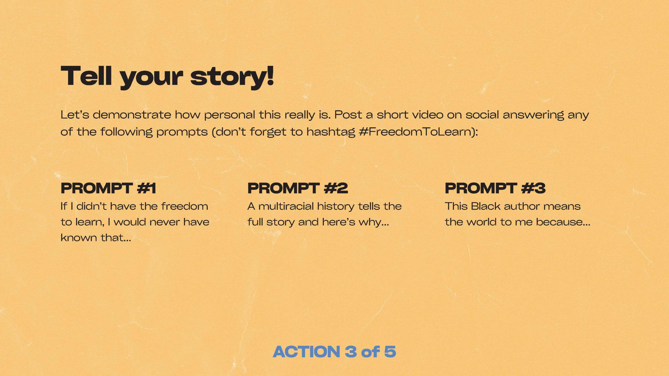 TOOLKIT: Tell Your Story Prompt